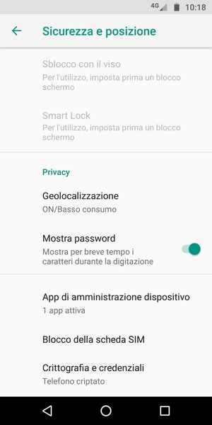 Scorri e seleziona Geolocalizzazione