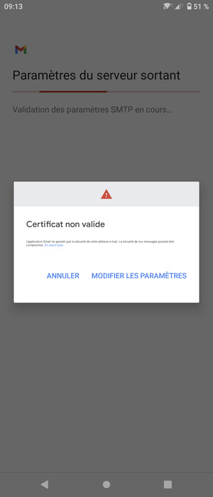 Sélectionnez MODIFIER LES PARAMÈTRES