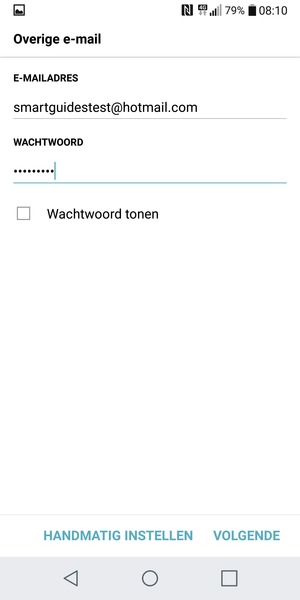Voer uw e-mailadres en wachtwoord in. Selecteer VOLGENDE