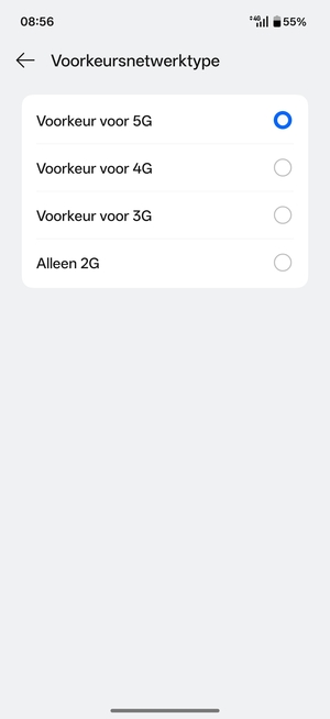 Selecteer uw voorkeursoptie