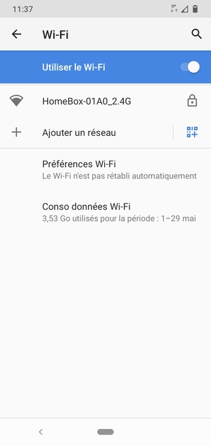 Sélectionnez le réseau sans fil auquel vous souhaitez vous connecter