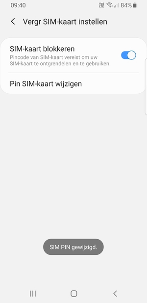 Uw pincode is gewijzigd
