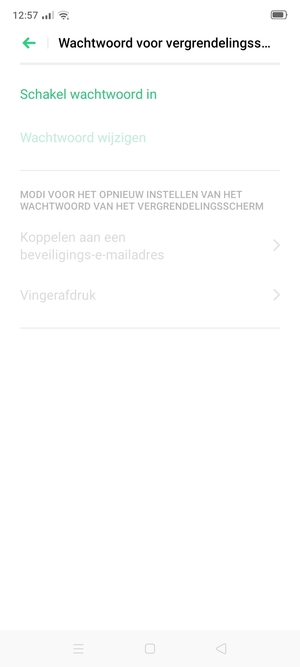Selecteer Schakel wachtwoord in