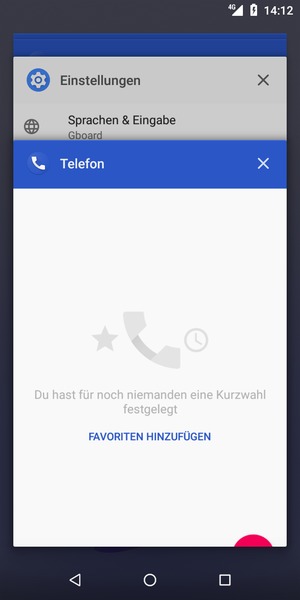 Apps nach rechts streifen, um sie zu schliessen