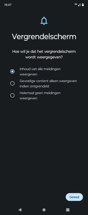 Selecteer uw voorkeursoptie en selecteer Gereed