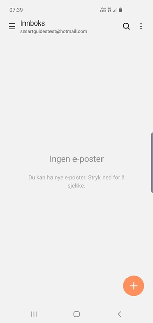 Hotmail er klar til bruk