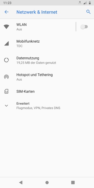 Wählen Sie Mobilfunknetz