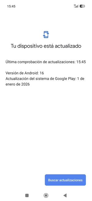 Si su teléfono está actualizado, verá la siguiente pantalla