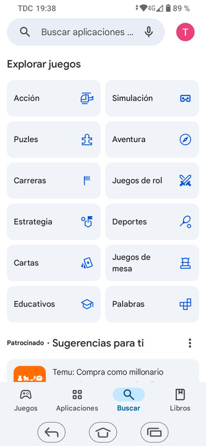 Seleccione la barra de Búsqueda