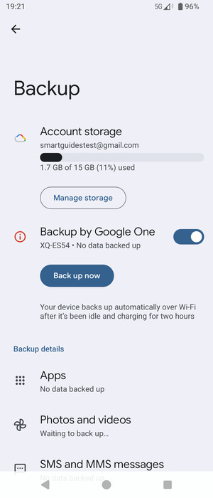 Select Account storage