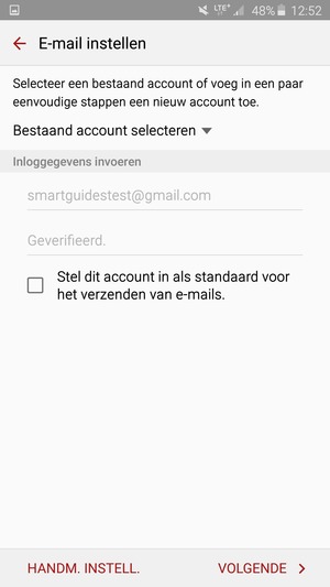 Selecteer VOLGENDE