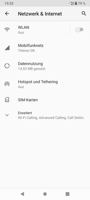 Wählen Sie Mobilfunknetz