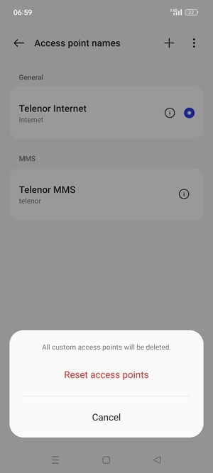 Select Reset access points