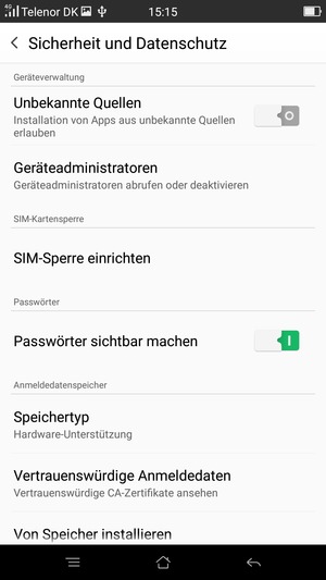 Wählen Sie SIM-Sperre einrichten