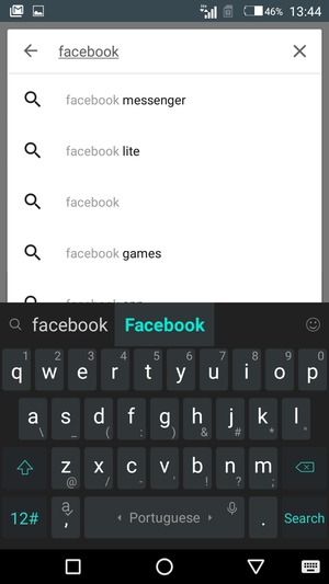 Enter the app name and select Search