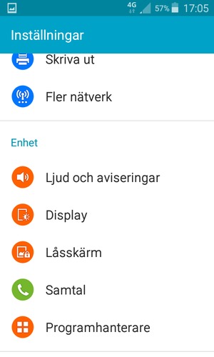 Återgå till Inställningar-menyn och välj Låsskärm