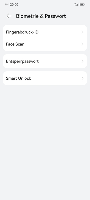 Wählen Sie Entsperrpasswort