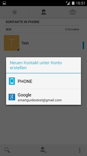 Wählen Sie Ihr Google Konto