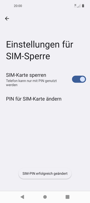 Ihre SIM-PIN wurde geändert