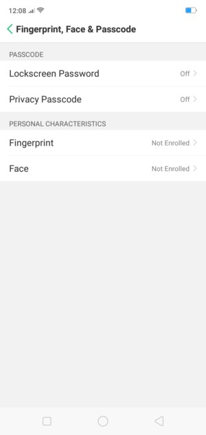 Select Lockscreen Password