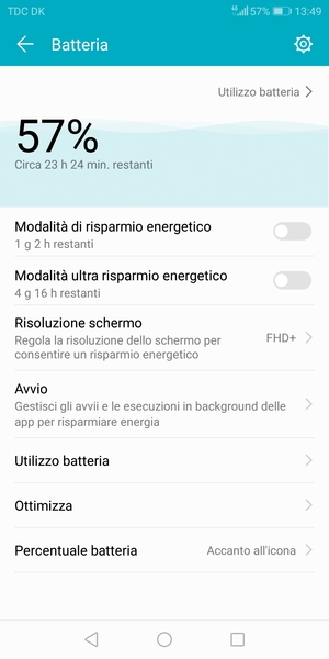 Attiva Modalità di risparmio energetico