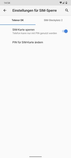 Wählen Sie Public und PIN für SIM-Karte ändern