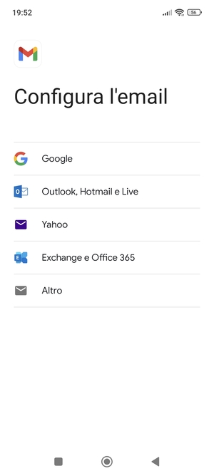 Seleziona Outlook, Hotmail e Live