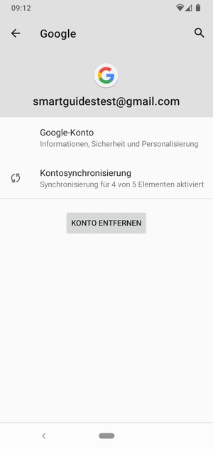 Wählen Sie Kontosynchronisierung