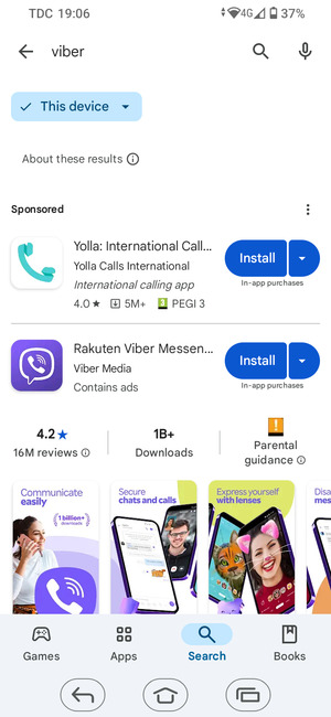 Select the app