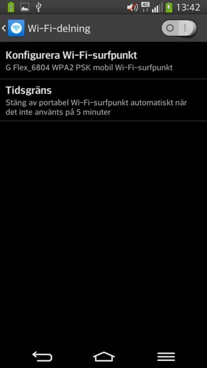 Välj Konfigurera Wi-Fi-surfpunkt