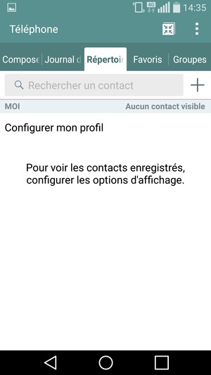 Sélectionnez le bouton du Menu