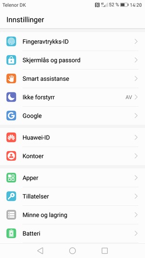 Bla til og velg Kontoer