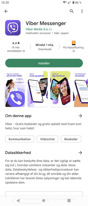 Vælg Installer