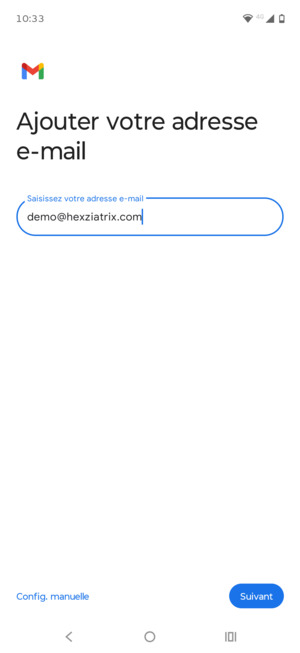 Saisissez votre adresse e-mail et sélectionnez Suivant