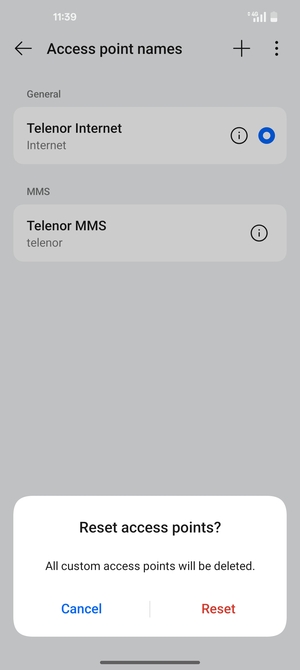 Select Reset
