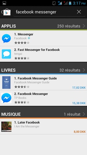Sélectionnez l'appli