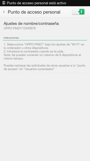 El teléfono ha sido configurado para su uso como módem