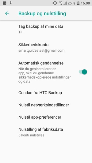 Vælg Sikkerhedskonto