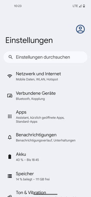 Wählen Sie Netzwerk und Internet