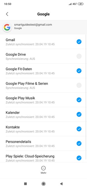 Wählen Sie Mehr