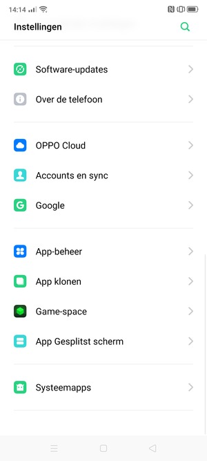 Scroll naar en selecteer Software-updates