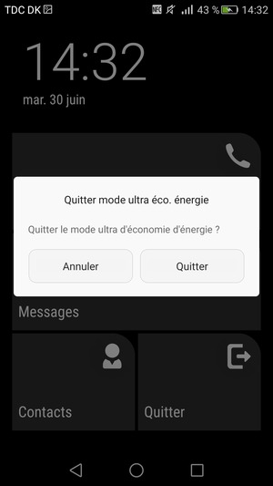 Sélectionnez Quitter