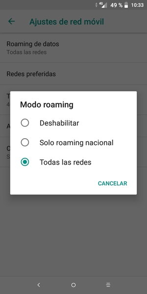 Seleccione la opción deseada