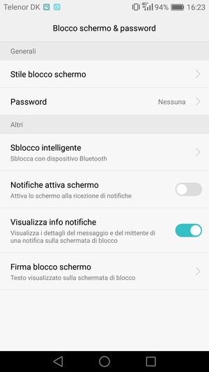 Seleziona Password
