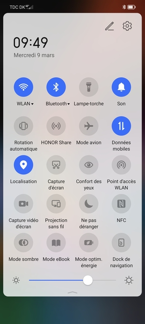 Désactiver le WLAN et le Bluetooth