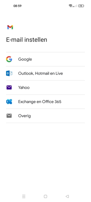 Selecteer Google