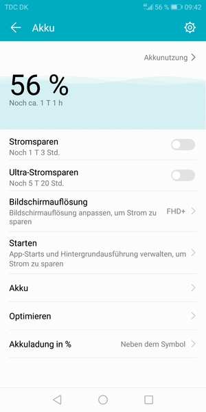 Schalten Sie Stromsparen ein