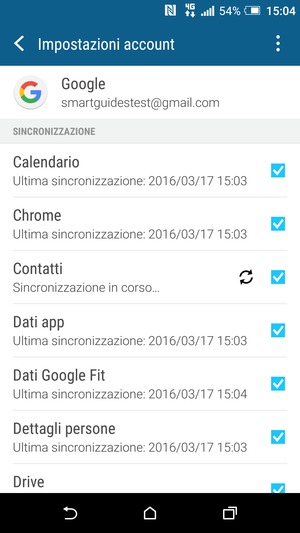 Le tue informazioni verranno sincronizzate