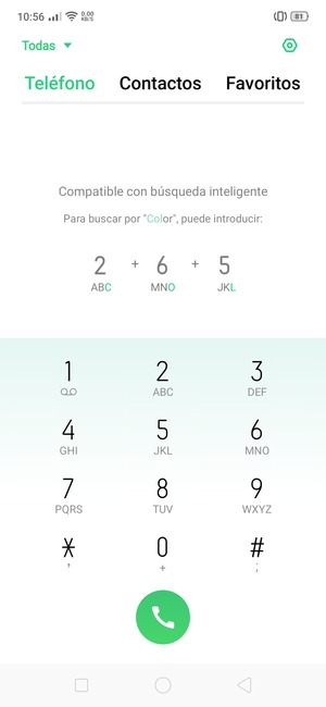 Presione y mantenga pulsado el número 1