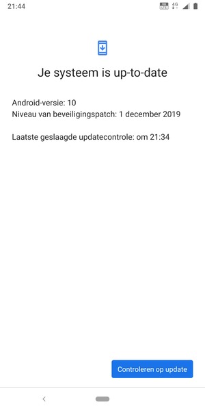 Selecteer Controleren op update